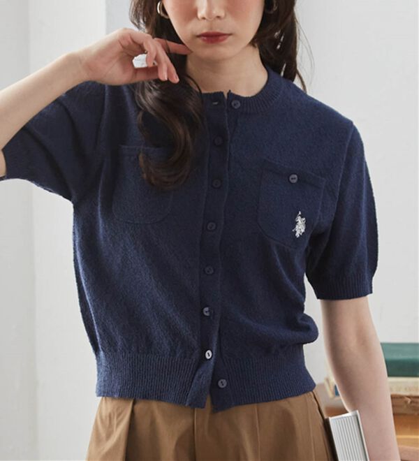RANAN（ラナン）の「＜U.S.POLO ASSN.＞ コンパクトニットカーデ（ニットカーディガン）」｜詳細画像