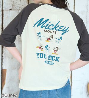 BELLUNA（ベルーナ）の「＜Ｄｉｓｎｅｙ＞【ミッキー】バックプリント７分丈ラグランＴシャツ（カットソー）」｜詳細画像