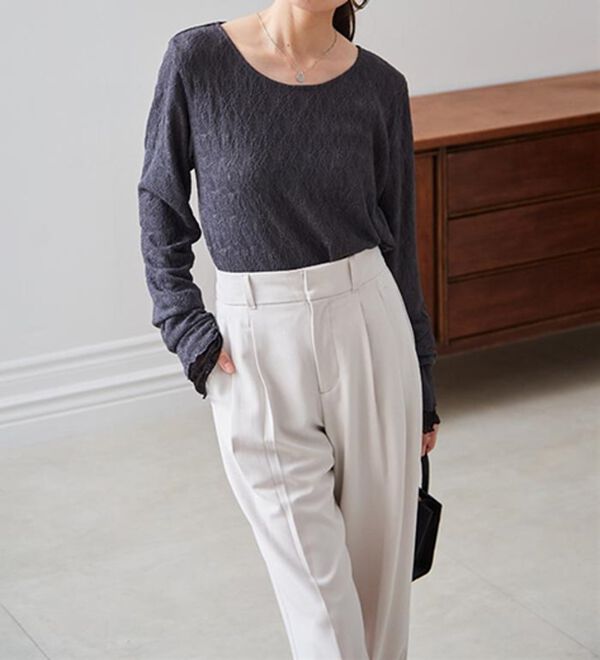 RANAN（ラナン）の「リバーシブルシアーレースＴ（カットソー）」｜詳細画像