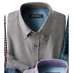 「＜マクベル＞新感覚大人の暖か起毛シャツ（メンズシャツ）」｜ブラウン