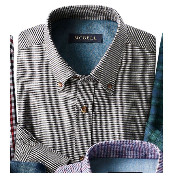 「＜マクベル＞新感覚大人の暖か起毛シャツ（メンズシャツ）」｜ブラウン