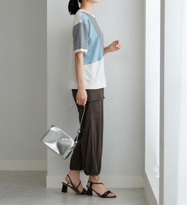 BELLUNA（ベルーナ）の「ミニケーブル柄パッチワーク風プルオーバー（カットソー）」｜詳細画像