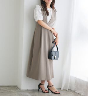 Pierrot（ピエロ）の「ウエストマークジャンパースカート（ジャンパースカート）」｜詳細画像