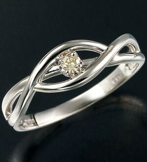 BELLUNA（ベルーナ）の「１粒ダイヤウェーブプラチナリング（リング）」｜1