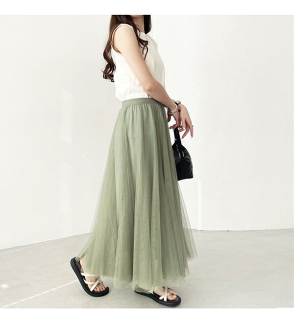 GeeRA（ジーラ）の「フレアーチュールロングスカート（ロングスカート）」｜詳細画像