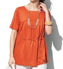 ルフラン（ルフラン）の「日本製　麻１００％艶やかチュニック（チュニック）」