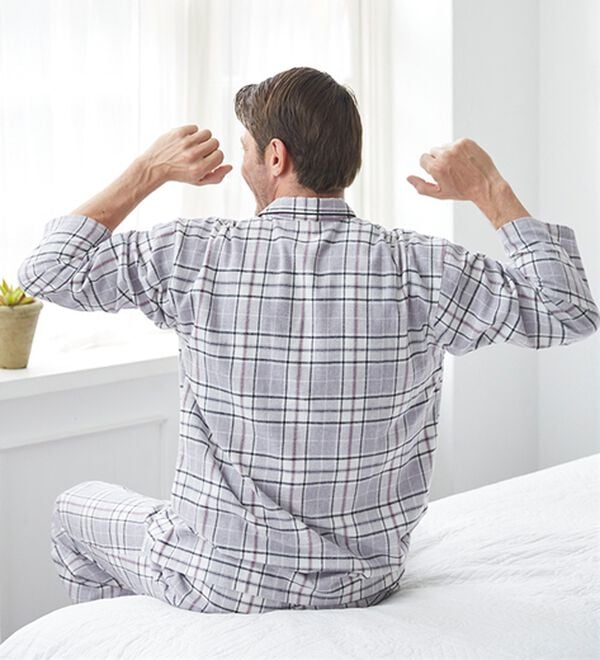 「＜コムルヴァン・オム・ウェルネス＞綿１００％腰ラクパジャマ（メンズルームウェア）」｜詳細画像