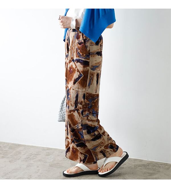 GeeRA（ジーラ）の「プリントリラックスワイドパンツ（フルレングスパンツ）」｜詳細画像