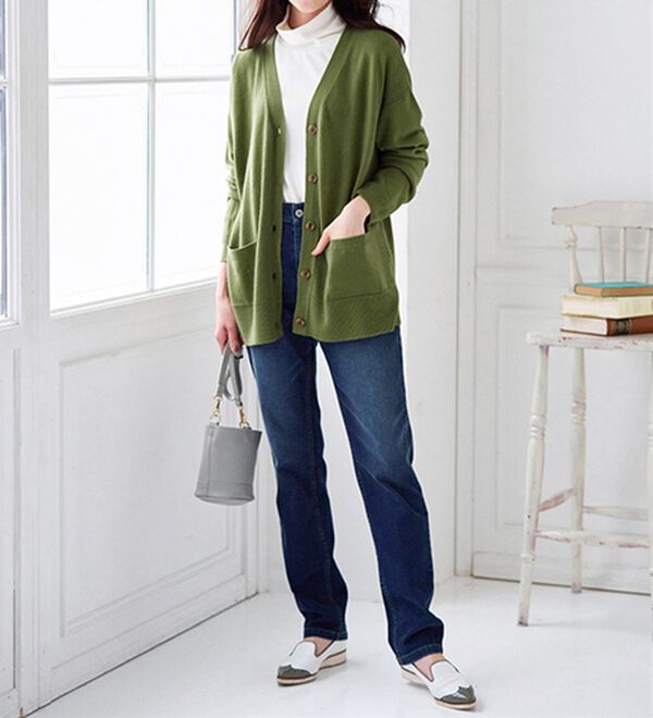 BELLUNA（ベルーナ）の「もちもちカシミヤタッチニットカーディガン（ニットカーディガン）」｜詳細画像