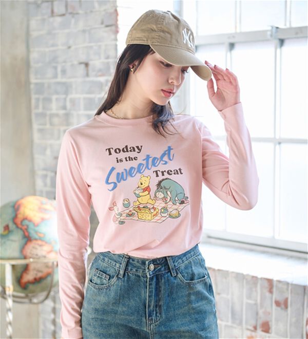 BELLUNA（ベルーナ）の「＜Ｄｉｓｎｅｙ>【プー】発砲プリント長袖Tシャツ（カットソー）」｜詳細画像