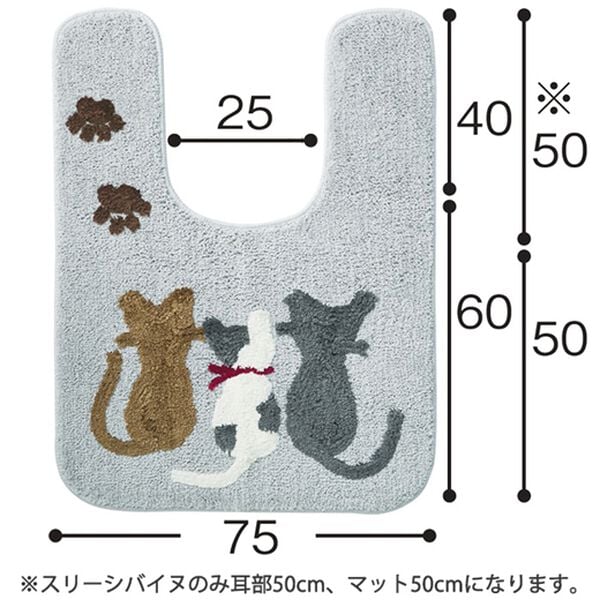 「スリードッグ・スリーキャットトイレタリー（トイレマット）」｜詳細画像