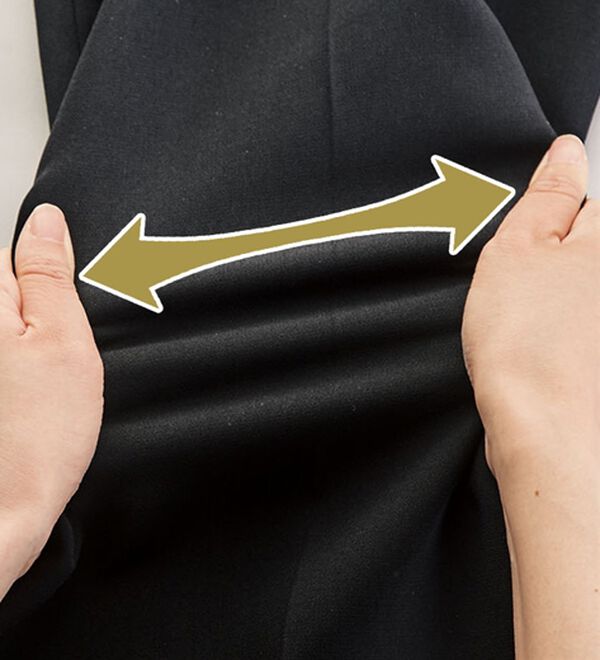 BELLUNA（ベルーナ）の「【３点セット】洗えるストレッチ素材！ワイドパンツ３点セット（ブラックフォーマル（喪服・礼服））」｜詳細画像