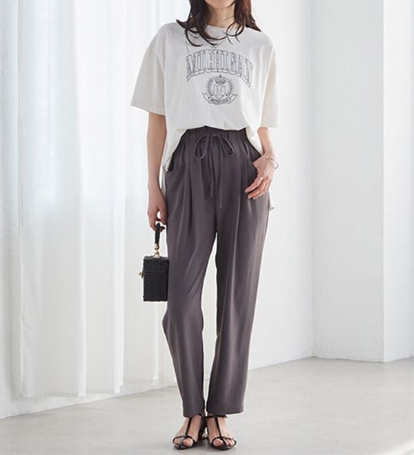 RANAN（ラナン）の「リラックスタックテーパードパンツ（フルレングスパンツ）」｜詳細画像