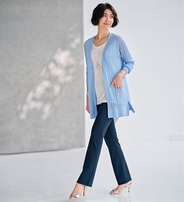 BELLUNA（ベルーナ）の「【選べる股下】ジャストフィットらくらくパンツ（フルレングスパンツ）」｜詳細画像