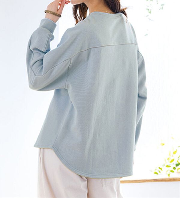 ルフラン（ルフラン）の「＜ｆｕ－ｕ＞綿１００％天然染めプルオーバー（カットソー）」｜ライトブルー