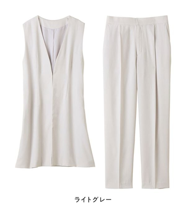 Viola e Viola（ヴィオラ エ ヴィオラ）の「美ラインを叶える！ロングベストセットアップ（パンツスーツ）」｜詳細画像