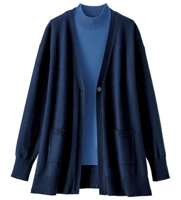 BELLUNA（ベルーナ）の「配色が楽しい！ニットカーデアンサンブル（アンサンブル）」｜詳細画像