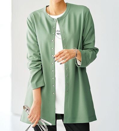 BELLUNA（ベルーナ）の「時短コーデ！ダンボール素材ロングカーデアンサンブル（アンサンブル）」