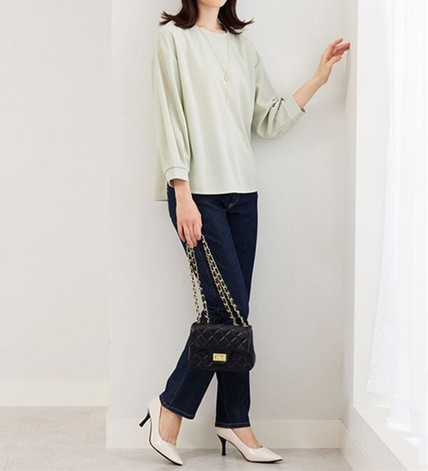 BELLUNA（ベルーナ）の「【2点セット】ジョーゼット素材ネックレス付ブラウス（ブラウス）」｜詳細画像