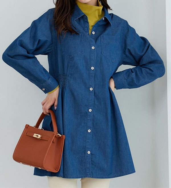 BELLUNA（ベルーナ）の「素肌想いの綿１００％シアープルオーバー（カットソー）」｜詳細画像