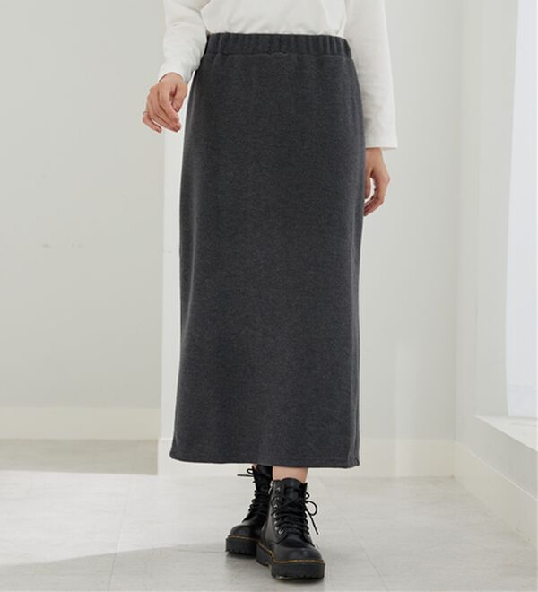 BELLUNA（ベルーナ）の「ふんわり起毛素材ナロースカート（ロングスカート）」｜詳細画像
