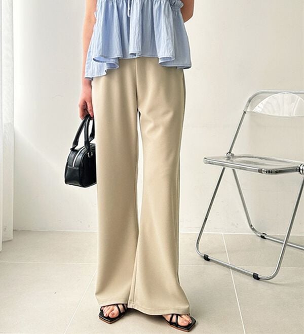 GeeRA（ジーラ）の「美脚見えカーブフレアパンツ（フルレングスパンツ）」｜詳細画像