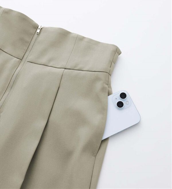 RANAN（ラナン）の「ハイウエストジップワイドパンツ（ワイドパンツ・ガウチョ）」｜詳細画像
