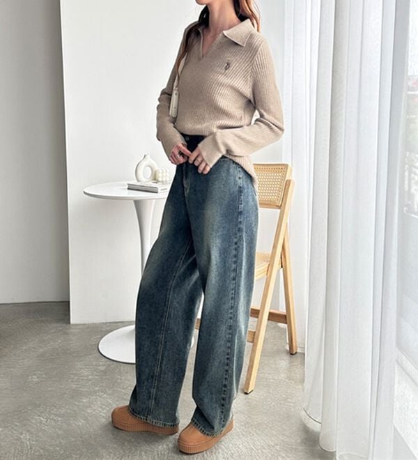 GeeRA（ジーラ）の「【U.S. POLO ASSN.】ポロ衿リブニット（ニット・セーター）」｜詳細画像