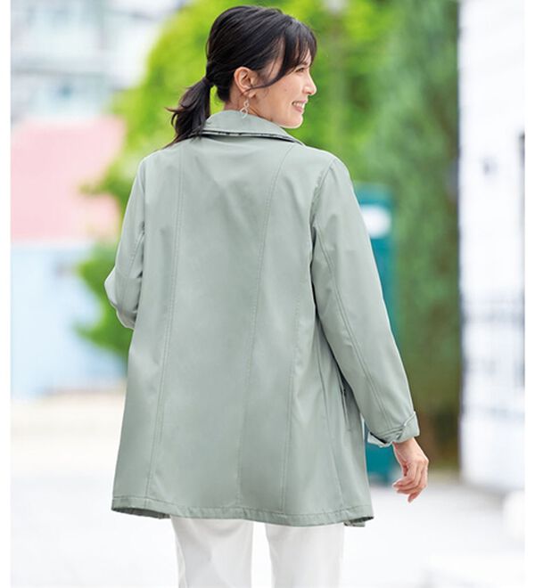 BELLUNA（ベルーナ）の「花粉対策！裏ストライプボンディングコート（ハーフコート）」｜詳細画像