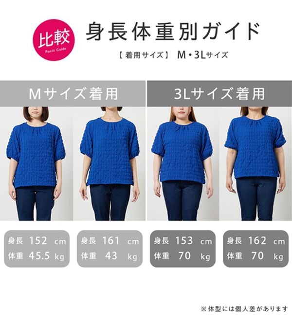 BELLUNA（ベルーナ）の「ポコポコ素材裾ドロストプルオーバー（カットソー）」｜詳細画像