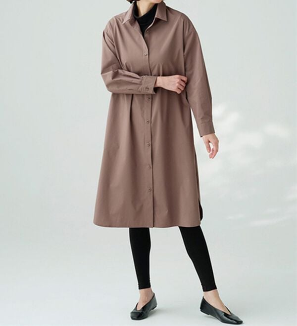 BELLUNA（ベルーナ）の「＜ＳＯＬＯＴＥＸ（Ｒ）＞ストレッチシャツワンピース（シャツワンピース）」｜詳細画像