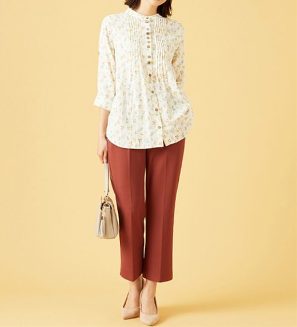 BELLUNA（ベルーナ）の「ダブルガーゼ素材多ボタンオーバーブラウス（ブラウス）」｜詳細画像