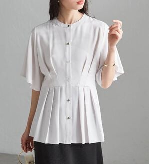 RANAN（ラナン）の「ウエストタックフレアブラウス（ブラウス）」｜詳細画像