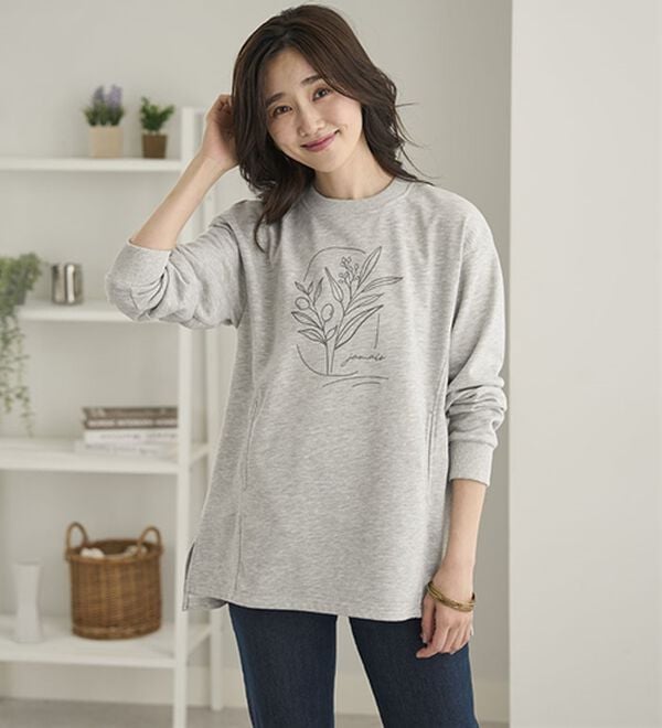 BELLUNA（ベルーナ）の「綿混素材ロゴトレーナー（トレーナー・スウェット）」｜詳細画像