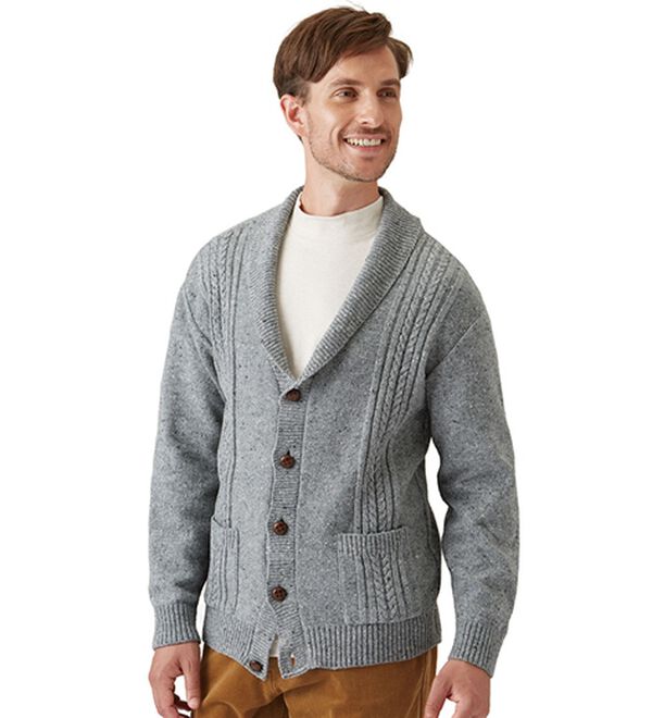 日本製 素敵な色彩杢調ショールカラーカーディガン - ベルーナ【公式】 