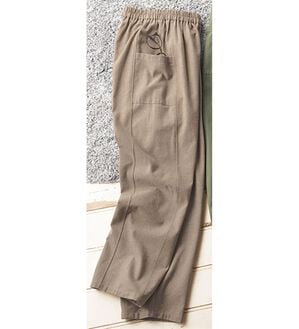 BELLUNA（ベルーナ）の「綿１００％サイドポケットパンツ（フルレングスパンツ）」｜ベージュ