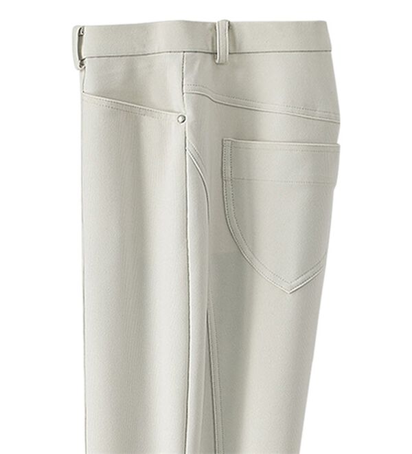 BELLUNA（ベルーナ）の「ヒンヤリ冷感！ハイテンション美脚パンツ　スリムストレート（フルレングスパンツ）」｜ライトグレー