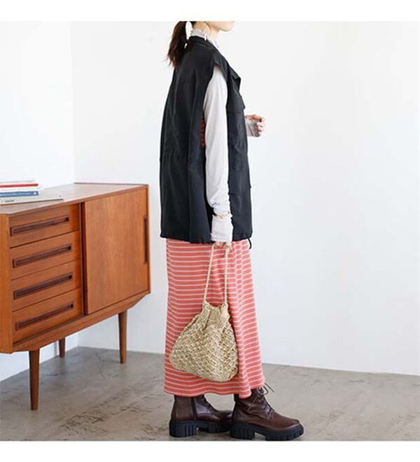 GeeRA（ジーラ）の「スタンドカラーミリタリーベスト（ベスト）」｜詳細画像