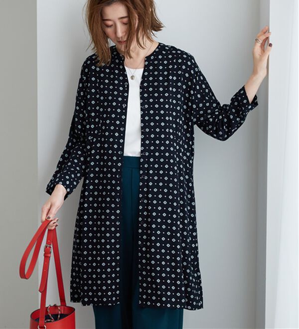 BELLUNA（ベルーナ）の「【接触冷感】レーヨン素材ウエストタック使いワンピース（その他ワンピース）」｜詳細画像