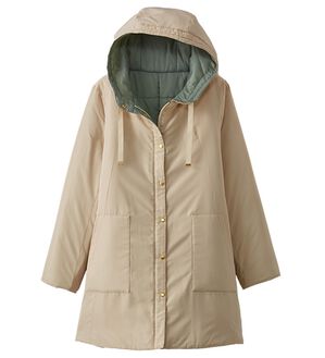 BELLUNA（ベルーナ）の「【Ａｉｒｙ＆Ｗａｒｍ】エアリーライトウォームコート（ハーフコート）」｜ベージュ／セージ