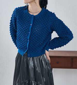 RANAN（ラナン）の「トゲトゲニットカーデ（ニットカーディガン）」｜ブルー