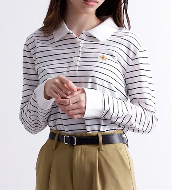 ルフラン（ルフラン）の「ナノプラチナ加工長袖ポロシャツ（ポロシャツ）」｜詳細画像