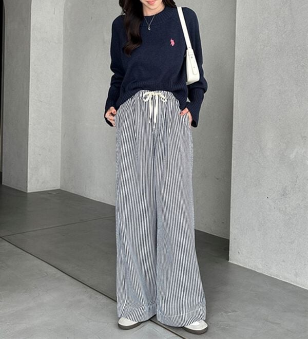 GeeRA（ジーラ）の「美脚見えイージーワイドデニムパンツ（フルレングスパンツ）」｜詳細画像