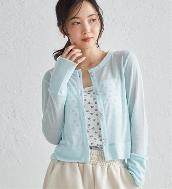RANAN（ラナン）の「シアーリブカーディガン（その他カーディガン）」｜詳細画像