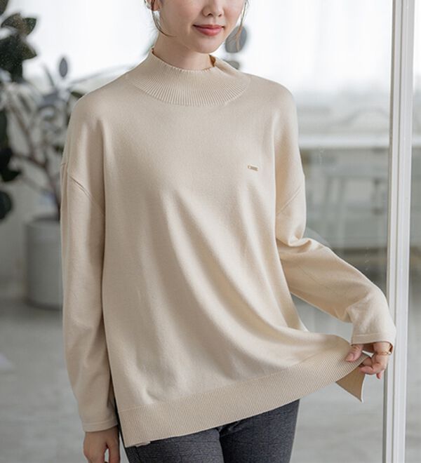 BELLUNA（ベルーナ）の「もちもちニットゆったり快適チュニック（チュニック）」｜詳細画像