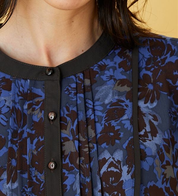 BELLUNA（ベルーナ）の「ビンテージ柄ピンタック使いワンピース（その他ワンピース）」｜詳細画像