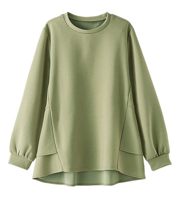 BELLUNA（ベルーナ）の「柔らか素材バックフレアープルオーバー（カットソー）」｜ミント