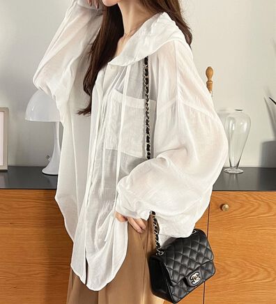 GeeRA（ジーラ）の「フード付きオーバーサイズシャツ（シャツ）」