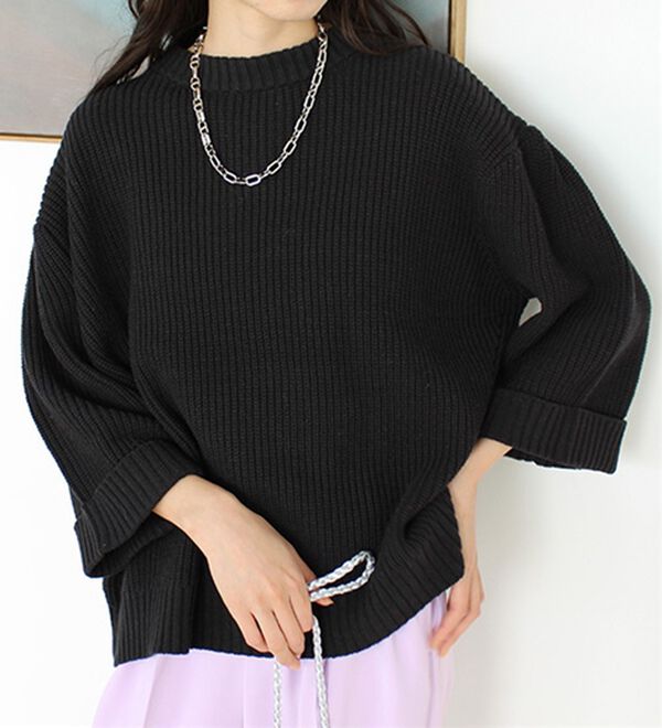 GeeRA（ジーラ）の「ハーフスリーブ着回しニット（ニット・セーター）」｜詳細画像