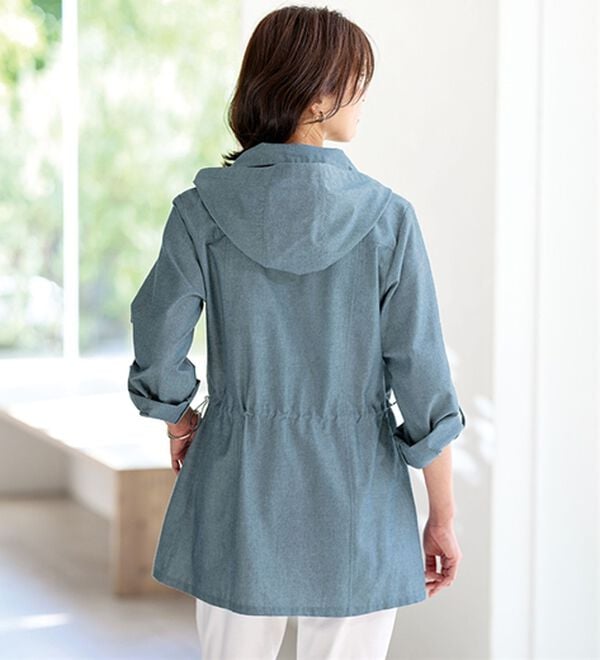 BELLUNA（ベルーナ）の「デニム調デザインパーカー（パーカー）」｜詳細画像